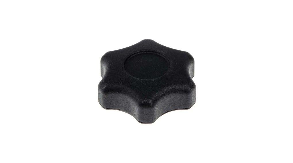 Bouton de serrage à lobes multiples, Vissage extérieur, M8, Noir, Lot de 10 pièces